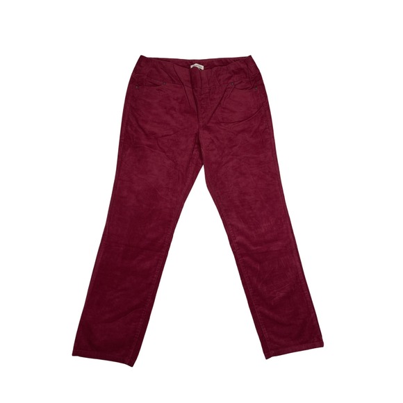 Coldwater Creek Pants - Coldwater Creek Pants Womens 16 Burgundy Corduroy Straight Leg Stretch Casual